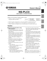 Yamaha NS-PLC3 Manuale del proprietario