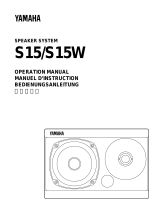 Yamaha S15W Manuale del proprietario