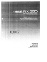 Yamaha RX-350 Manuale del proprietario