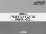 Yamaha PortaTone PSR-40 Manuale del proprietario