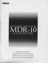 Yamaha MDR-10 Manuale del proprietario