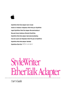 Apple EtherTalk Adapter Manuale utente