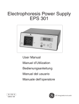GE ELECTROPHORESIS EPS 301 Manuale utente