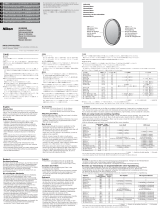 Nikon Circular Polarizing Filter @ (52/58/62/67/72/77mm) Manuale utente