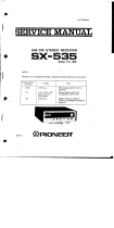 Pioneer SX-535 Manuale utente