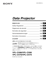 Sony VPL-CX80 Manuale utente
