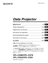 Sony VPL-CX86/VLPCX76 Manuale utente