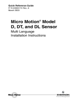 Micro Motion Model D DL DT Guida d'installazione