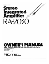 Rotel RA-2030 Manuale del proprietario