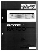 Rotel RA-700 Manuale del proprietario