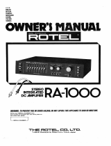 Rotel RA-1000 Manuale del proprietario