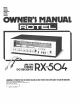 Rotel RX-504 Manuale del proprietario