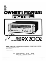 Rotel RX-2002 Manuale del proprietario