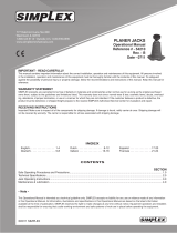 Simplex PJ Series Screw Jacks - 54210 B Manuale utente