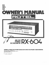 Rotel RX-604 Manuale del proprietario