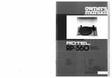 Rotel RP-560 Manuale del proprietario