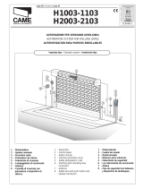 CAME H1003-1103 Manuale del proprietario