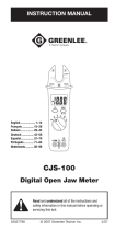 Greenlee CSJ-100 Digital Open Jaw Meter (Europe) Manuale utente
