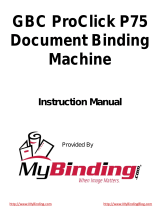 MyBinding GBC P75 ProClick Manuale utente