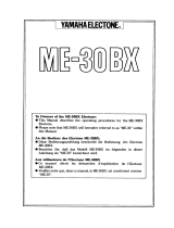 Yamaha ME-30BX Manuale del proprietario
