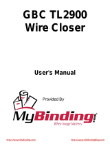 MyBinding GBC TL2900 Electric Wire Closer Manuale del proprietario