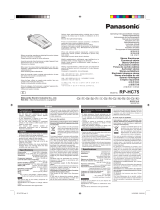 Panasonic RPHC75 Manuale del proprietario