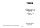 Zanussi ZRC250 Manuale utente