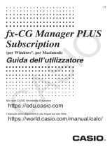Casio fx-CG Manager PLUS Subscription Guida utente