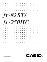 Casio FX82SX Manuale del proprietario