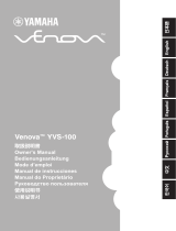 Yamaha YVS-100 Venova Manuale utente