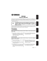 Yamaha ME2000 Manuale del proprietario