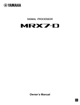 Yamaha MRX7 Manuale del proprietario