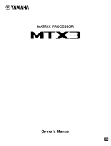 Yamaha MTX3 Manuale del proprietario