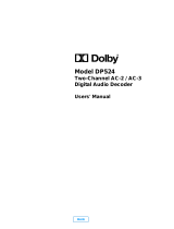 Dolby Laboratories DP524 Manuale utente