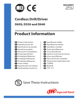 Ingersoll-Rand Cordless Drill D040 Manuale utente