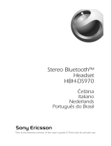 Sony Ericsson Headphones HBH-DS970 Manuale utente