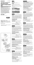 Sony AKA-WM1 Manuale del proprietario