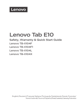 Lenovo Tab E10 - TB-X104 Manuale del proprietario