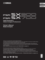 Yamaha PSR-SX900 Manuale del proprietario