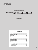Yamaha PSR-I500 Scheda dati