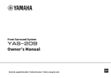 Yamaha YAS-209 Barre de son noire Manuale utente