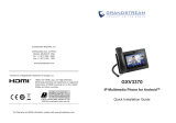Grandstream Networks GXV3370 IP Multimedia Phone for Android Guida utente