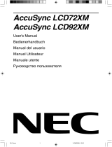 NEC AccuSync® LCD92XM Manuale del proprietario
