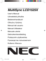 NEC MultiSync® LCD1525X Manuale del proprietario