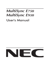 NEC MultiSync® E750 Manuale del proprietario