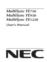 NEC MultiSync® FE750 Manuale del proprietario