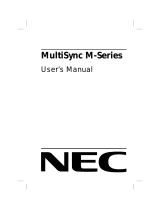 NEC MultiSync M500 JC-1572VMB Manuale del proprietario