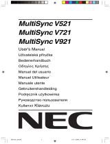 NEC Multisync® V921 Manuale del proprietario