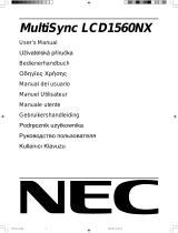 NEC MultiSync® LCD1560NX (Black) Manuale utente