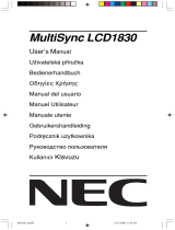 NEC MultiSync® LCD1830 Manuale del proprietario
